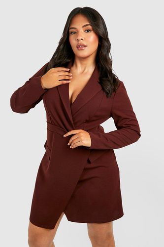 Womens Plus Wrap Detail Blazer Dress - - 28 - boohoo - Modalova
