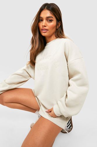 Womens Tonal Embroidered Sweatshirt Short Tracksuit - - XL - boohoo - Modalova