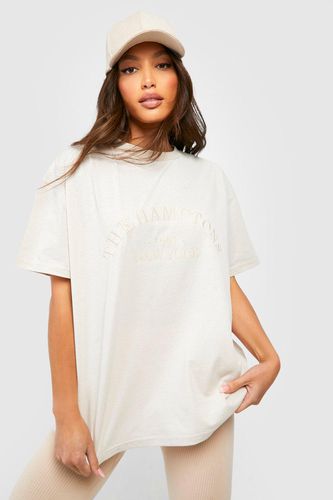 Womens Hamptons Embroidered Oversized T-shirt - - XL - boohoo - Modalova