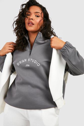 Womens Plus Dsgn Studio Half Zip Sweatshirt - - 28 - boohoo - Modalova