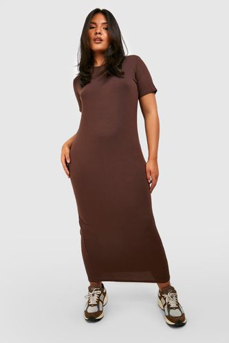 Womens Plus Short Sleeve Longline Midi Dress - - 20 - boohoo - Modalova