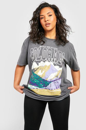 Womens Plus Colorado Washed T-shirt - - 16 - boohoo - Modalova