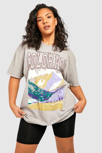 Womens Plus Colorado Washed T-shirt - - 16 - boohoo - Modalova