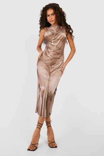 Womens Mesh Body Print Midaxi Dress - - 10 - boohoo - Modalova
