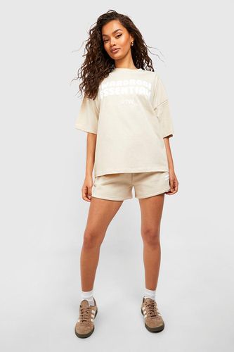 Womens Warddressing gown Essentials Slogan T-shirt & Sweat Short Set - - XL - boohoo - Modalova