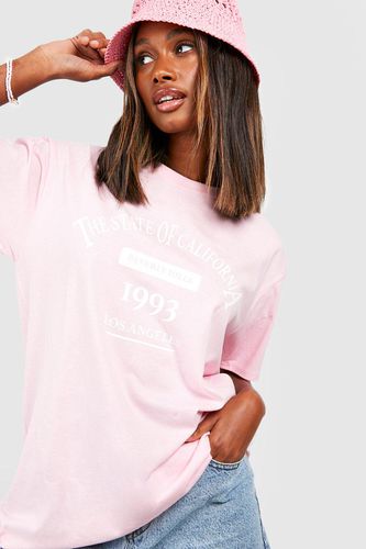 Womens California 1993 Printed Oversized T-shirt - - L - boohoo - Modalova