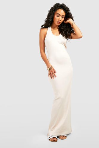 Womens Premium Halter Rib Thick Binding Maxi Dress - - 10 - boohoo - Modalova