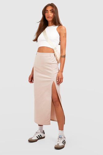Womens High Split Midaxi Skirt - - 12 - boohoo - Modalova