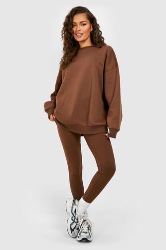 Womens Oversized Sweatshirt And Legging Tracksuit - - XL - boohoo - Modalova