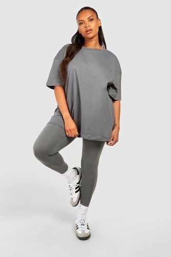 Womens Plus Oversized T-shirt And Legging Set - - 16 - boohoo - Modalova