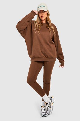 Womens Plus Oversized Sweatshirt And Legging Set - - 18 - boohoo - Modalova