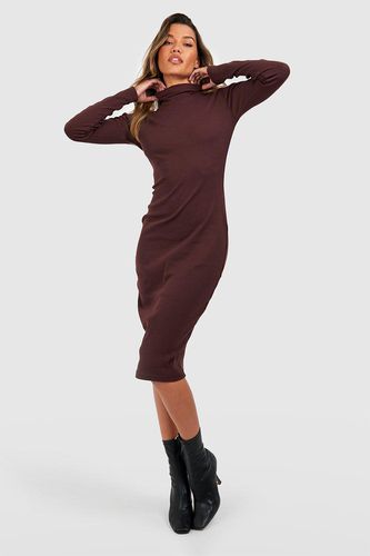 Womens Roll Neck Long Sleeve Midi Dress - - 12 - boohoo - Modalova