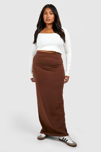 Womens Plus Cotton Elastane Basic Maxi Skirt - - 18 - boohoo - Modalova