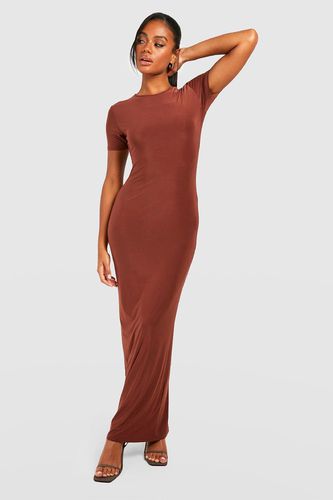 Womens Premium Slinky Short Sleeve Maxi Dress - - 10 - boohoo - Modalova
