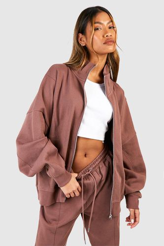 Womens Premium Seam Detail Zip Through Sweatshirt - - XS - boohoo - Modalova