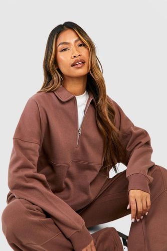 Womens Premium Seam Detail Collared Oversized Sweatshirt - - L - boohoo - Modalova
