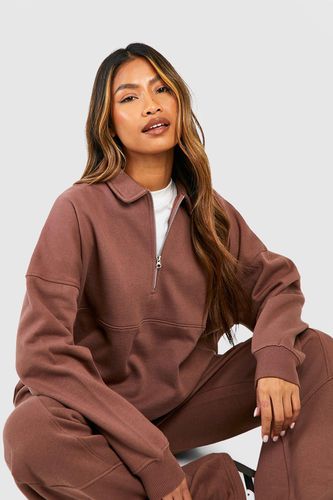 Womens Premium Seam Detail Collared Oversized Sweatshirt - - XS - boohoo - Modalova