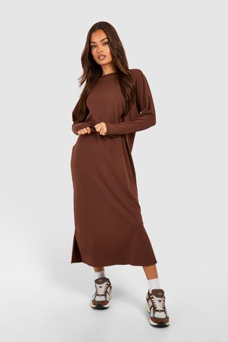 Womens Oversized Long Sleeve Midaxi T-shirt Dress - - 18 - boohoo - Modalova