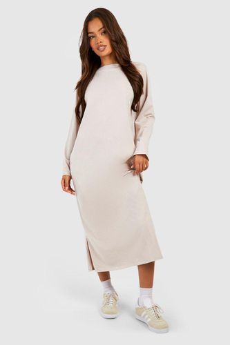 Womens Oversized Long Sleeve Midaxi T-shirt Dress - - 10 - boohoo - Modalova