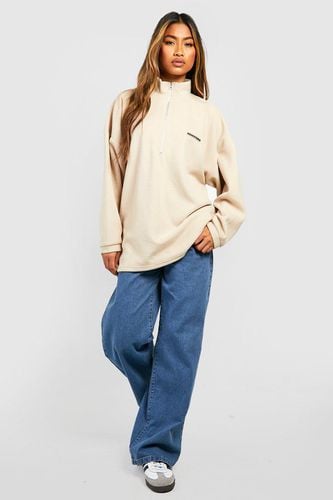 Womens Dsgn Studio Half Zip Polar Fleece Oversized Sweatshirt - - M - boohoo - Modalova