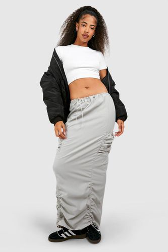 Womens Ruched Parachute Maxi Skirt - - 16 - boohoo - Modalova