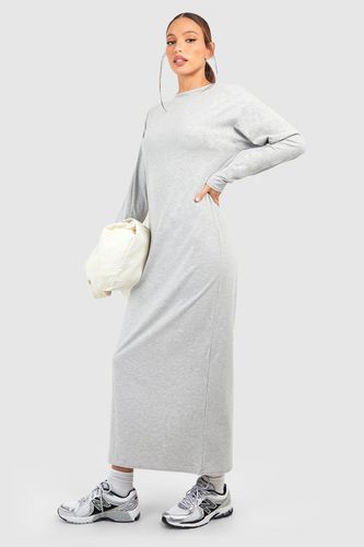 Womens Tall Cotton Longsleeve T-shirt Column Midaxi Dress - - 8 - boohoo - Modalova