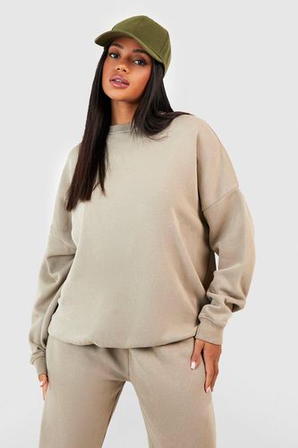 Womens Garment Dyed Oversized Sweatshirt - - L - boohoo - Modalova