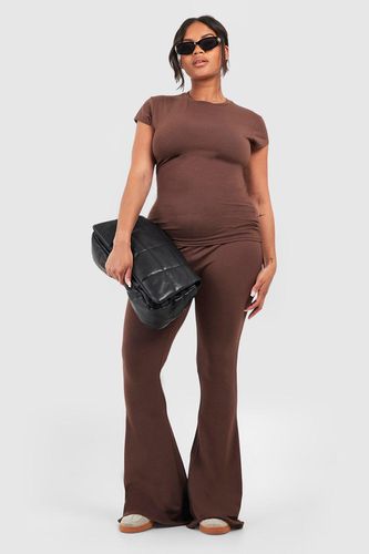 Womens Plus Premium Super Soft Flare Trouser - - 28 - boohoo - Modalova