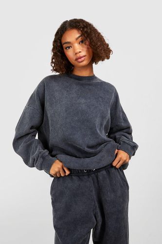 Womens Tall Garment Dyed Oversized Sweatshirt - - L - boohoo - Modalova