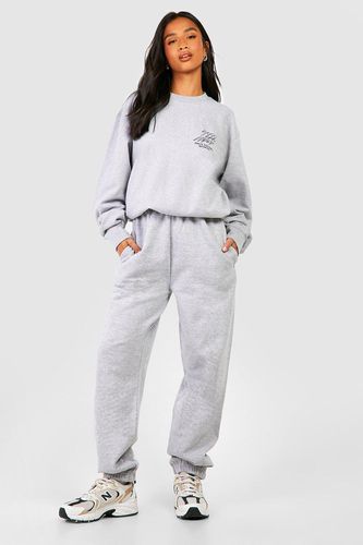Womens Petite Printed Sweatshirt Tracksuit - - L - boohoo - Modalova