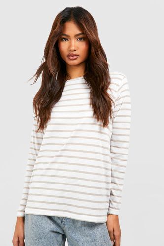 Womens Tall Stripe Long Sleeve T-shirt - - 6 - boohoo - Modalova