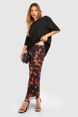 Womens Animal Printed Mesh Midi Skirt - - 6 - boohoo - Modalova