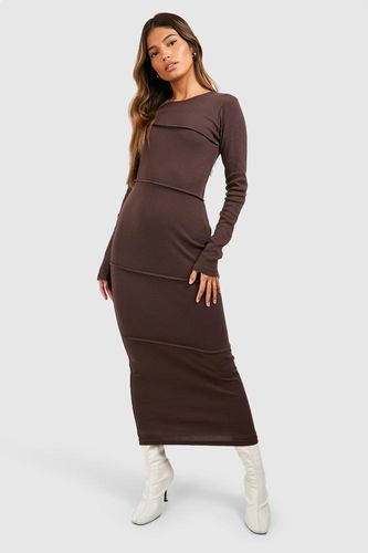 Womens Long Sleeve Seam Detail Midaxi Dress - - 18 - boohoo - Modalova