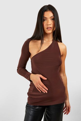 Womens Maternity Slinky One Sleeve Top - - 10 - boohoo - Modalova