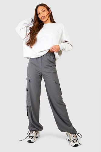 Womens Tall Tie Detail Cargo Trousers - - 10 - boohoo - Modalova
