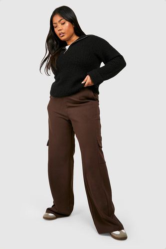 Womens Plus Crepe Cargo Pocket Trousers - - 16 - boohoo - Modalova