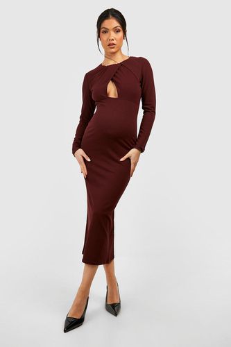Womens Maternity Key Hole Midaxi Crepe Dress - - 16 - boohoo - Modalova