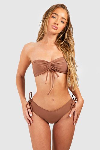 Womens Ruched Sides Bikini Brief - - 10 - boohoo - Modalova