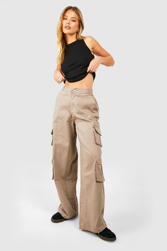 Womens Straight Leg Cargo Trouser - - 10 - boohoo - Modalova