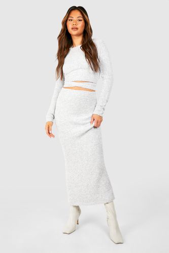 Womens Soft Marl Knit Maxi Skirt - - L - boohoo - Modalova