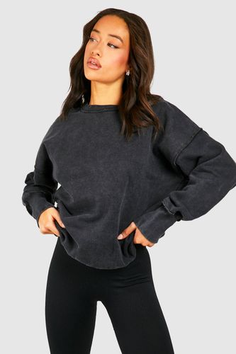 Womens Washed Seam Detail Oversized Sweatshirt - - S - boohoo - Modalova