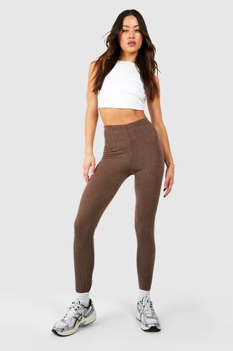 Womens Tall Washed Two Tone Ribbed Leggings - - 10 - boohoo - Modalova