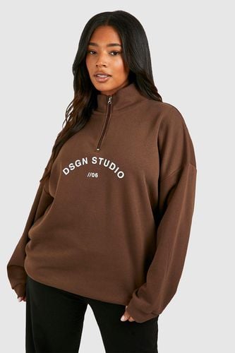Womens Plus Dsgn Studio Half Zip Sweatshirt - - 18 - boohoo - Modalova