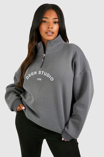 Womens Plus Dsgn Studio Half Zip Sweatshirt - - 18 - boohoo - Modalova