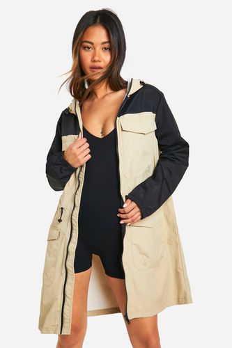 Womens Colourblock Hooded Jacket - - 10 - boohoo - Modalova