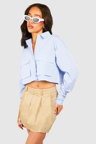 Womens Fray Pocket Detail Mini Skirt - - 10 - boohoo - Modalova