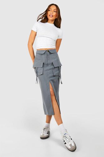 Womens Tall Woven Pocket Detail Midaxi Skirt - - 16 - boohoo - Modalova
