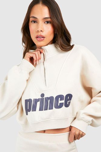 Womens Prince Half Zip Oversized Sweatshirt - - 10 - boohoo - Modalova