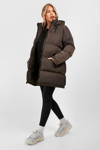 Womens Plus Hooded Puffer Jacket - - 20 - boohoo - Modalova
