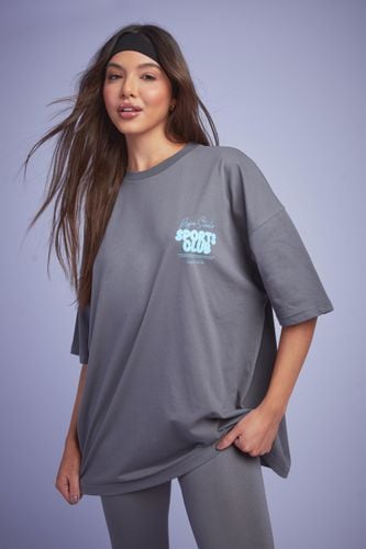 Womens Dsgn Studio Sports Bubble Slogan Oversized T-shirt - - XL - boohoo - Modalova